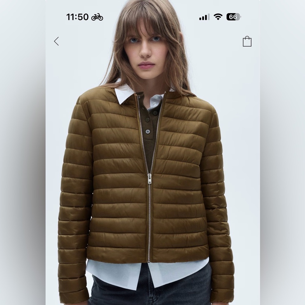 Mango Women's anorak Puffer Jacket size L